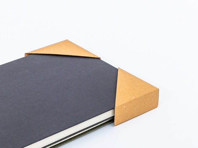 Beschermende kartonnen hoekbeschermers 95x33x95mm enkelgolf E 380g/m2 bruin