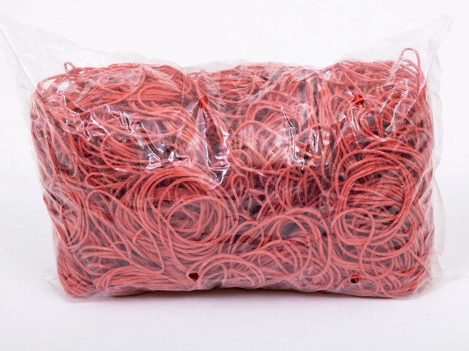 Elastiekjes 50 mm 1.5/1.5 Rood 1 kg verpakking 1 stuk