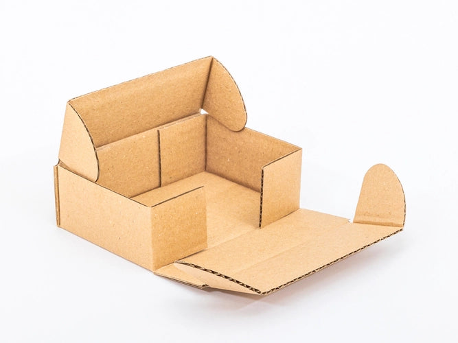 Kartonnen dozen 140x100x50mm enkelgolf B 380g/m2 bruin