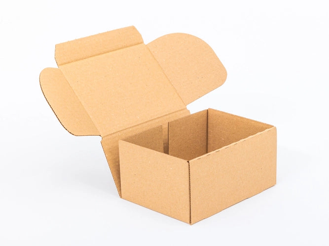 Kartonnen dozen 200x150x100mm enkelgolf B 320g/m2 bruin