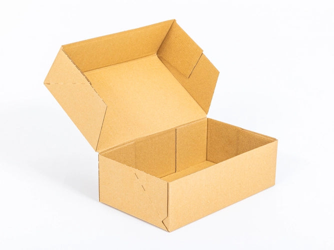 Kartonnen dozen 250x150x80mm enkelgolf E 380g/m2 bruin