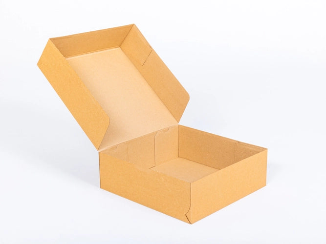 Kartonnen dozen 300x300x100mm enkelgolf E 340g/m2 bruin