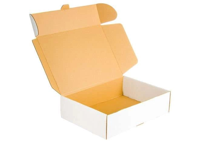 Kartonnen dozen 318x225x47mm enkelgolf E 350g/m2 Wit