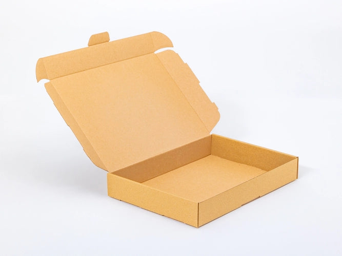 Kartonnen dozen 345x245x47mm enkelgolf E 340g/m2 bruin
