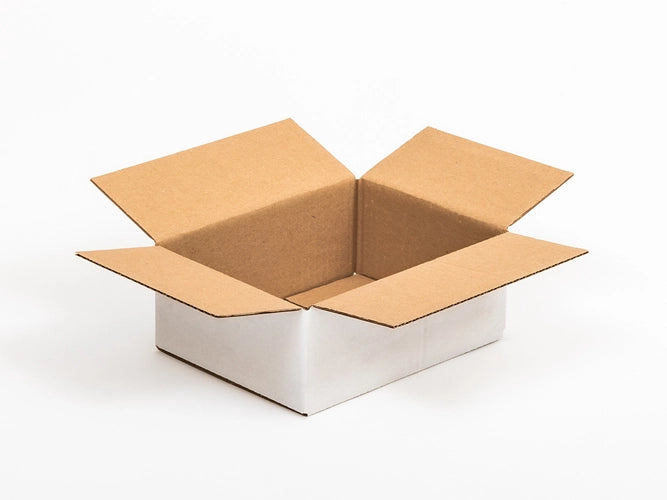 Kartonnen dozen 200x150x80mm enkelgolf B 360g/m2 Wit