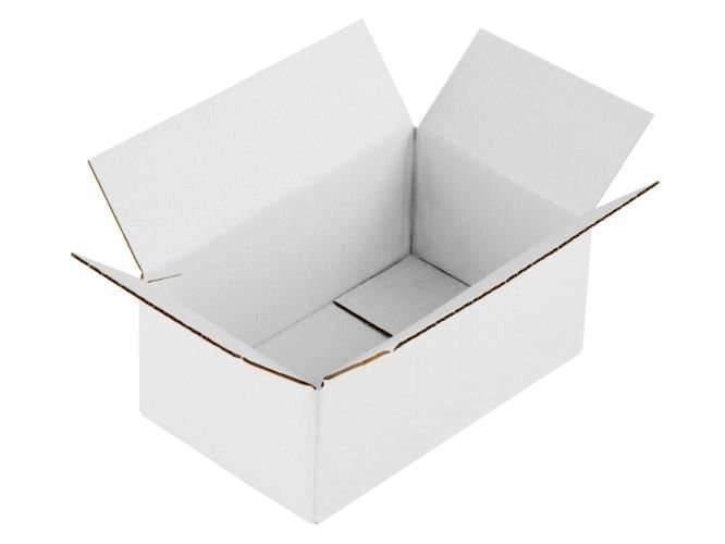 Kartonnen dozen 230x130x100mm enkelgolf B 400g/m2 Wit-Wit