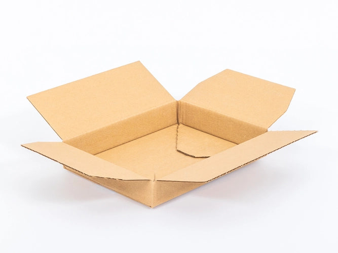 Kartonnen dozen 250x200x50mm enkelgolf B 320g/m2 bruin