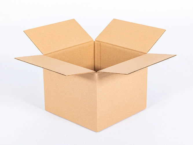 Kartonnen dozen 250x250x200mm enkelgolf B 380g/m2 bruin