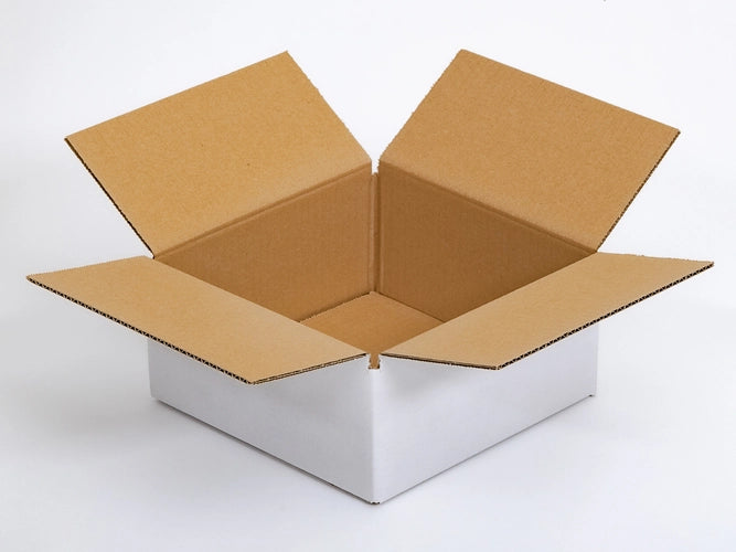 Kartonnen dozen 300x300x150mm enkelgolf B 360g/m2 Wit