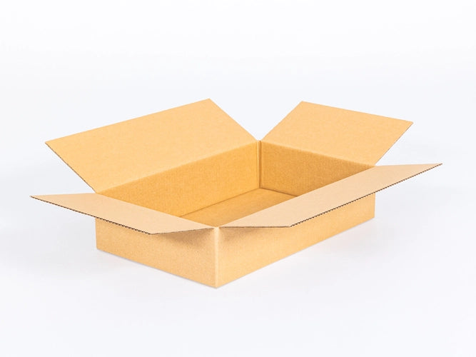 Kartonnen dozen 400x250x100mm enkelgolf B 400g/m2 bruin