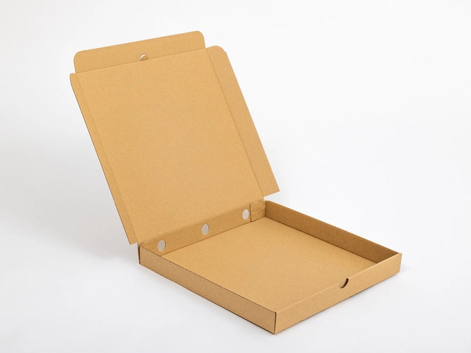 Pizzadoos 320x320x40mm enkelgolf E 380g/m2 bruin