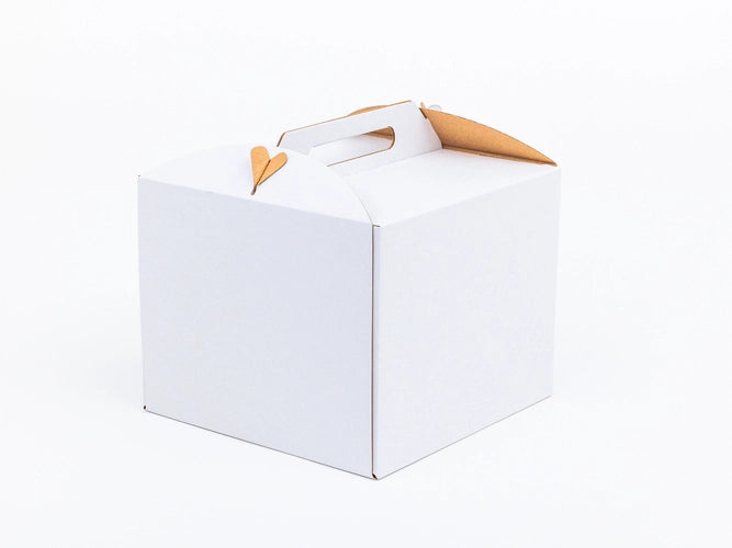 Cardboard packaging for cakes and pastries 305x305x250 mm 3W E 400g/m² White FSC Mix