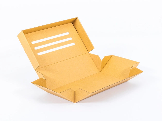 Dubbele verpakking voor hamburger en friet, XXL-doos voor fastfoodset, Kartonnen dozen 300x155x100mm enkelgolf E 380g/m² bruin