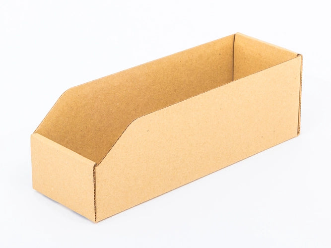 Kartonnen bewaardoos 300x100x100mm enkelgolf B 420g/m2 bruin