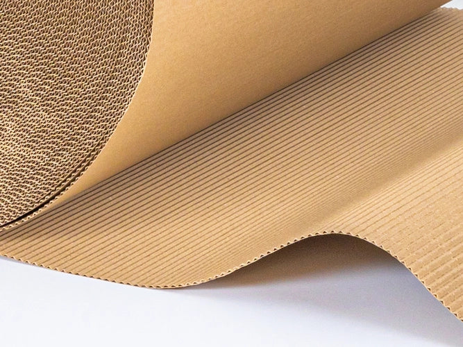 Dubbellaags golfkarton op rol 1m x 100m 2W B 180g/m2 1 stuk