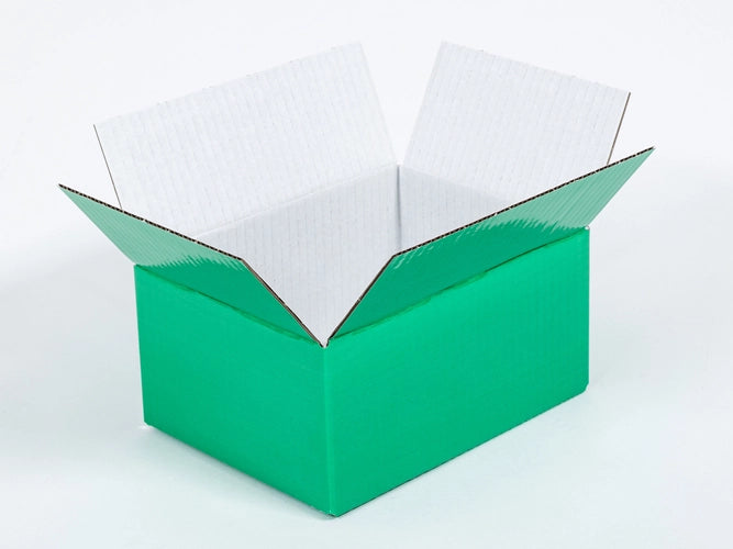 Groen kartonnen doos 200x150x100mm enkelgolf B 405 g/m² 20 stuks