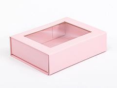 Roze doos magnetisch met venster 203x152x55 mm 1 stuks