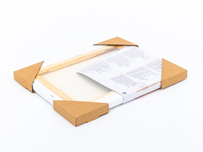 Beschermende kartonnen hoekstukken 80x20x80mm enkelgolf E 380g/m2 bruin