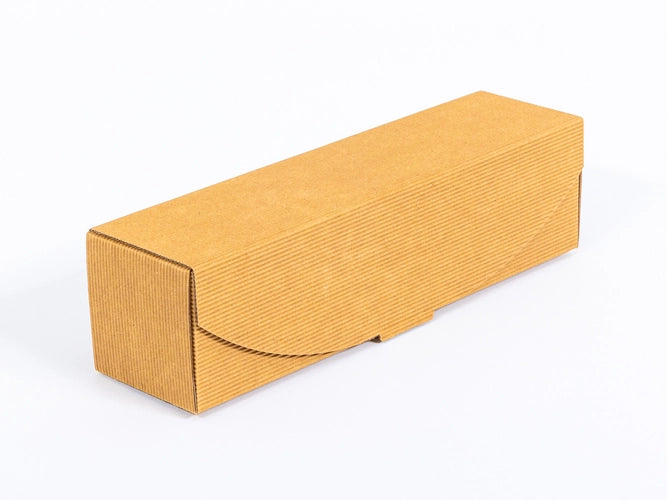 Brown decorative cardboard for 1 bottle of wine 318x85x87mm 4W FE 450g/m² FSC Mix