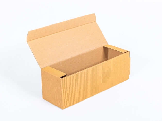 Brown decorative cardboard for 1 bottle of wine 322x107x110 mm 4W FE 450g/m² FSC Mix