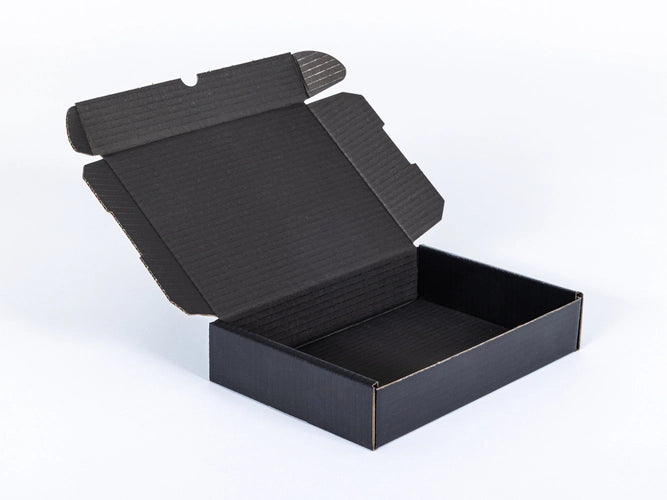 Black punched cardboard 250x180x50mm internal dimensions 3W B 410g/m2 FSC Mix