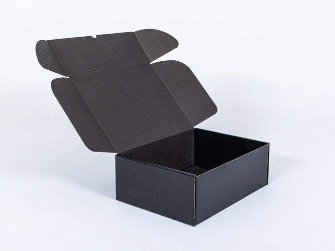 Black die-cut cardboard 350x270x130mm internal dimensions 3W B 410g/m2 FSC Mix