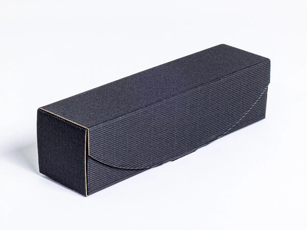 Zwart decoratief Kartonnen dozen voor 1 fles wijn 318x85x87mm 4W 450g/m²