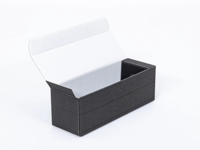 Black decorative cardboard for 1 bottle of wine 323x105x110mm 4W FE 450g/m² FSC Mix