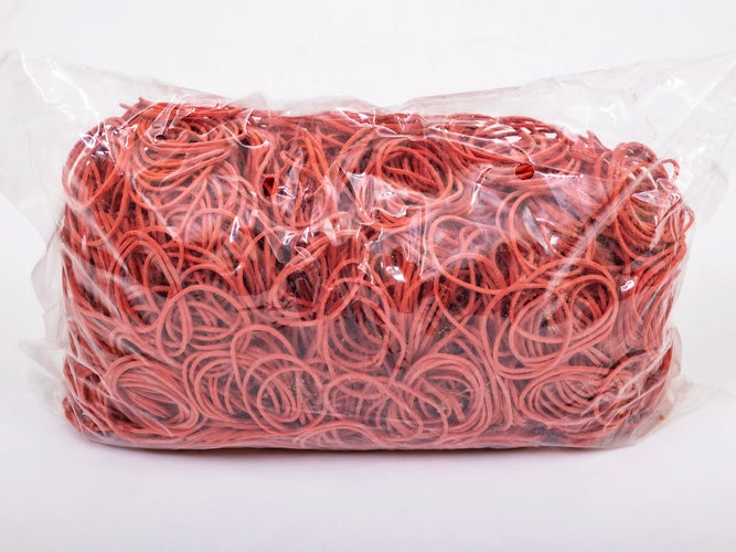Elastiekjes 40 mm 1.5/1.5 Rood 1 kg verpakking 1 stuk