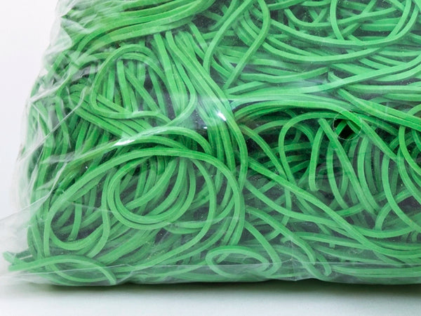 Elastiekjes 50 mm 1.5/1.5 Groen 1 kg verpakking 1 stuk