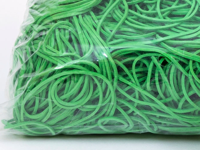 Elastiekjes 50 mm 1.5/1.5 Groen 1 kg verpakking 1 stuk