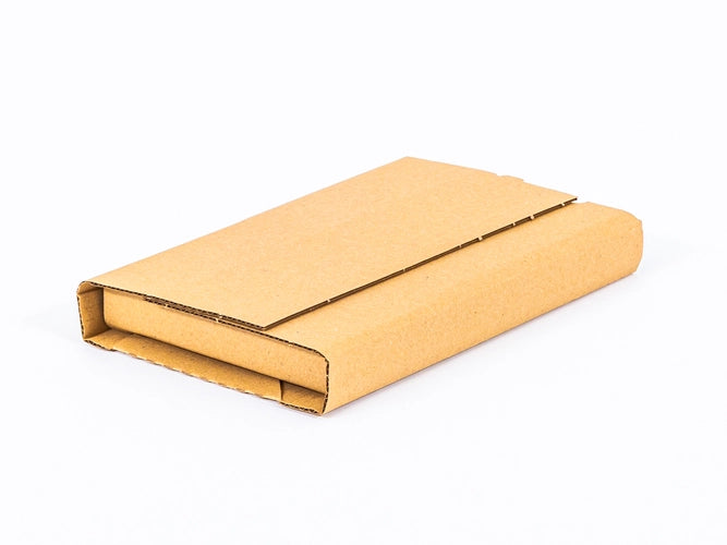 kartonnen brievenbus doos met plakstrip en afscheurstrook 215x155x50mm enkelgolf B 380g/m2 bruin