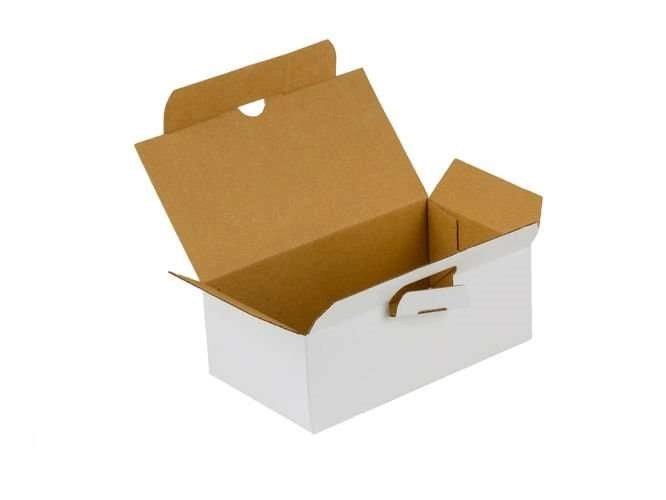 Kartonnen dozen 180x100x70mm enkelgolf E 410g/m2 Wit