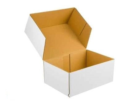 Kartonnen dozen 200x120x80mm enkelgolf E 350g/m2 Wit