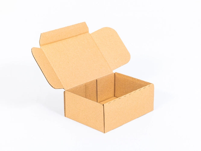 Kartonnen dozen 200x150x80mm enkelgolf B 380g/m2 bruin