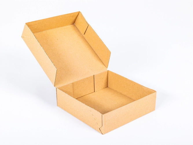 Kartonnen dozen 200x200x60mm enkelgolf E 340g/m2 bruin