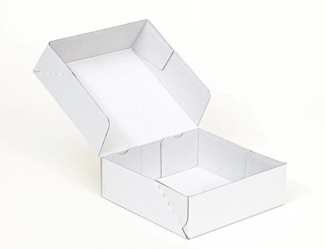 Kartonnen dozen 200x200x80mm enkelgolf E 420g/m2 Wit-Wit