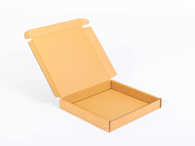 Kartonnen dozen 250x250x35mm binnenmaat enkelgolf B 460g/m2 bruin