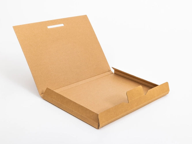 Kartonnen dozen 315x220x15mm enkelgolf E 380g/m2 bruin