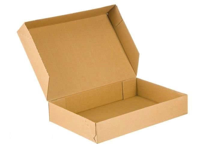 Kartonnen dozen 320x220x60mm enkelgolf E 380g/m2 bruin