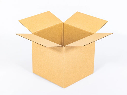 Kartonnen dozen 150x150x150mm binnenmaat enkelgolf B 320g/m2 bruin