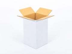 Kartonnen dozen 150x150x250mm binnenmaat enkelgolf B 360g/m2 Wit