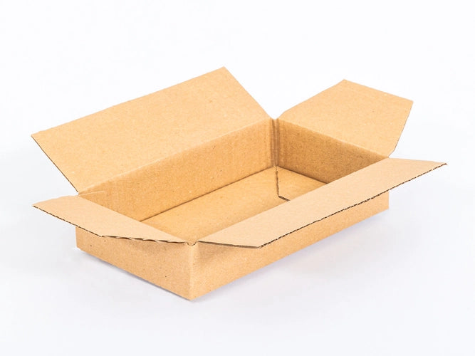 Kartonnen dozen 200x120x45mm enkelgolf B 320g/m2 bruin