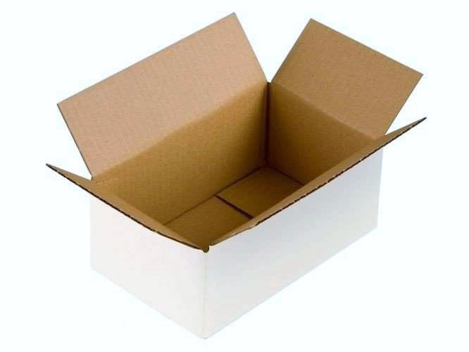 Kartonnen dozen 200x120x60mm enkelgolf B 360g/m2 Wit