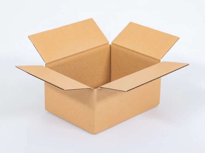 Kartonnen doos 200x150x100mm enkelgolfs 380g/m2 bruin