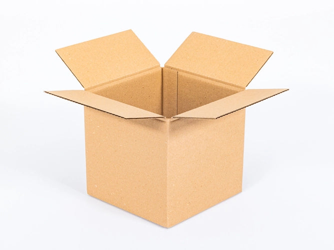 Kartonnen dozen 200x200x200mm enkelgolf B 380g/m2 bruin