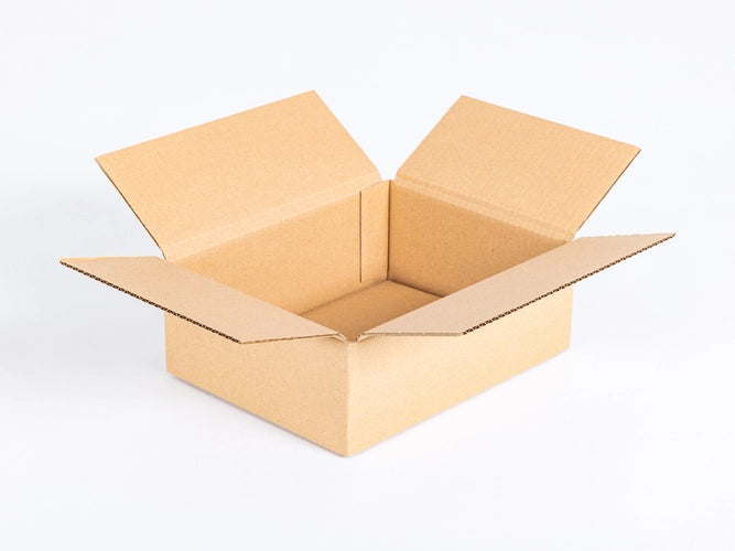 Kartonnen dozen 250x200x100mm enkelgolf B 380g/m2 bruin