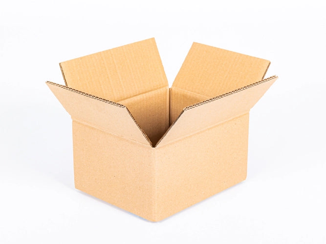 Kartonnen dozen 250x200x150mm dubbelgolf 560g/m2 bruin