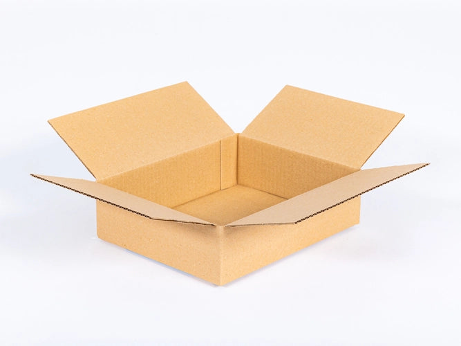 Kartonnen dozen 250x200x80mm enkelgolf B 320g/m2 bruin