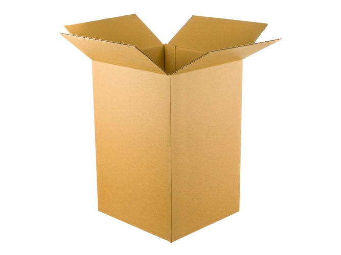 Kartonnen dozen 250x250x400mm enkelgolf B 380g/m2 bruin